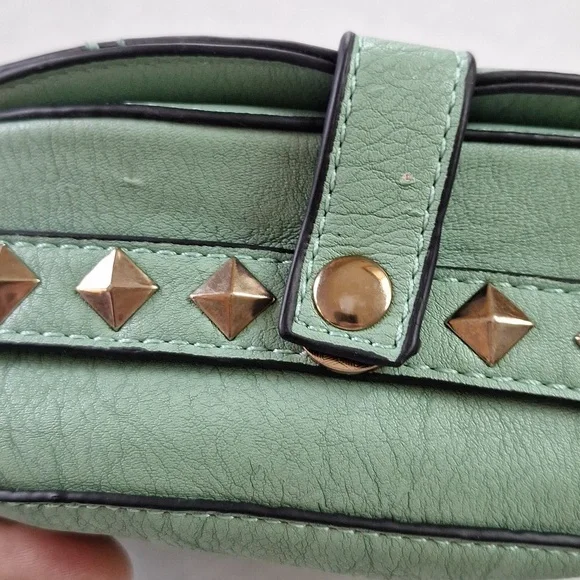 Silk Sparrow Studded   Crossbody Purse Sea Green - Picture 13 of 13